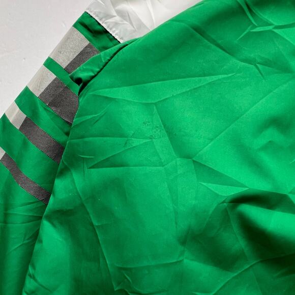 Vintage 90s Nike Windbreaker Zip Jacket White Green Swoosh Oversized Clima Fit - Picture 12 of 16